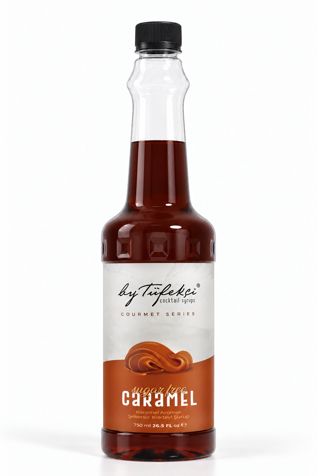 By Tüfekçi Gourmet Series Karamel Aromalı Şekersiz Şurup 750 ml