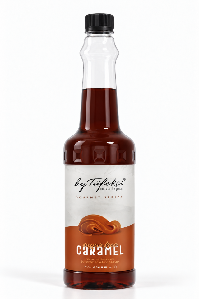 By Tüfekçi Gourmet Series Karamel Aromalı Şekersiz Şurup 750 ml