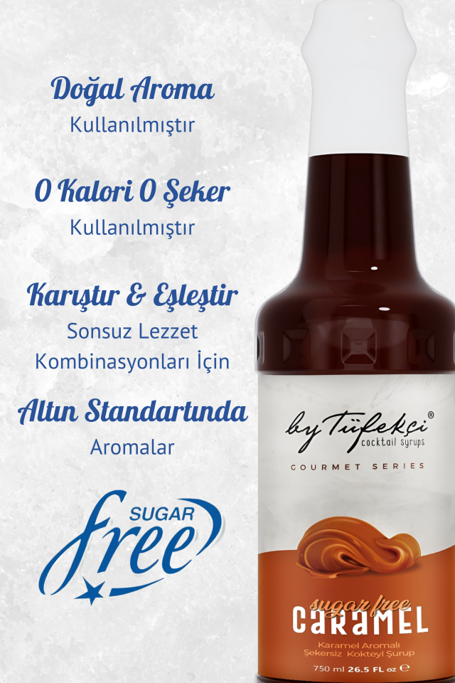 By Tüfekçi Gourmet Series Vanilya Aromalı Şekersiz Şurup 750 ml