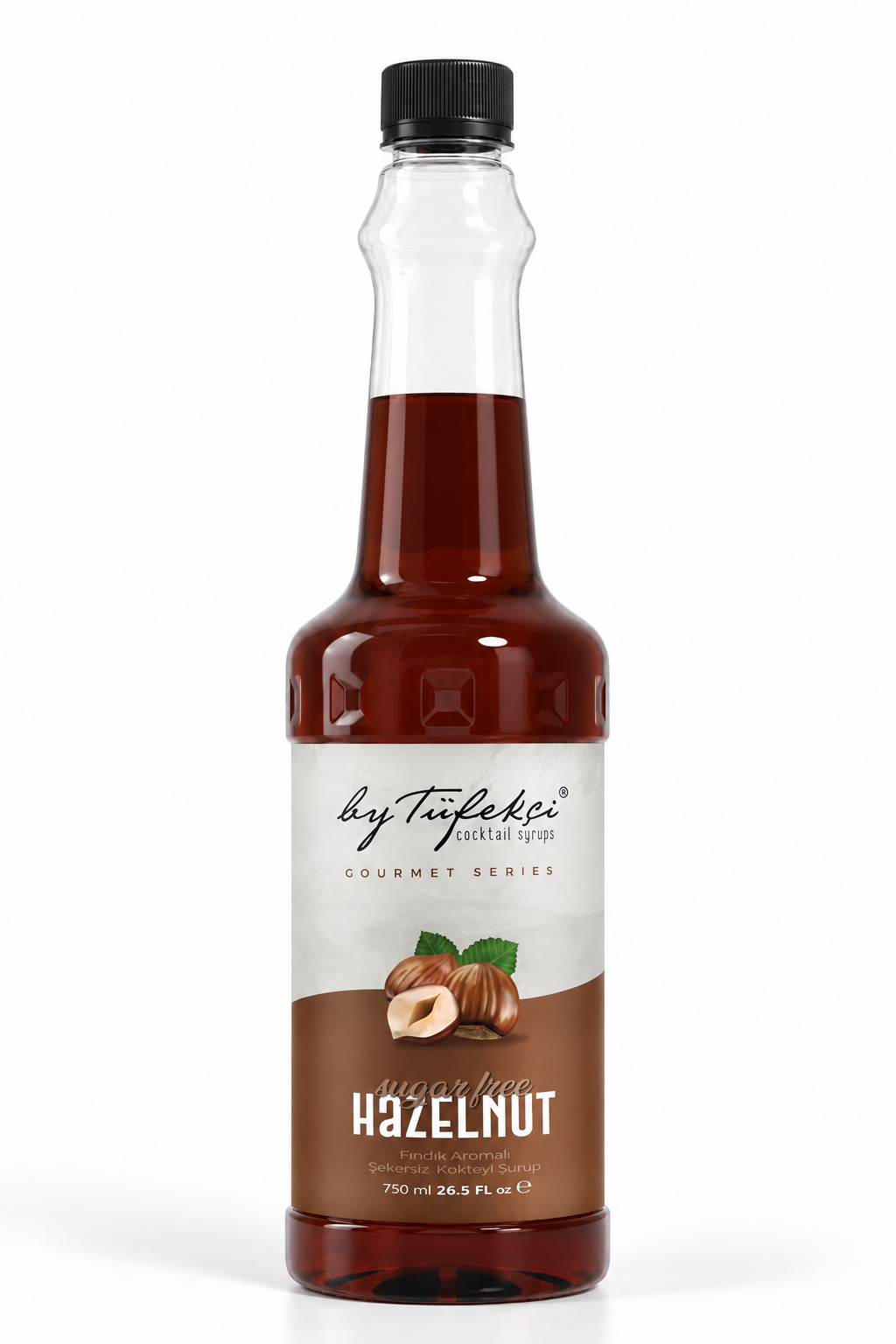 By Tüfekçi Gourmet Series Fındık Aromalı Şekersiz Şurup 750 ml