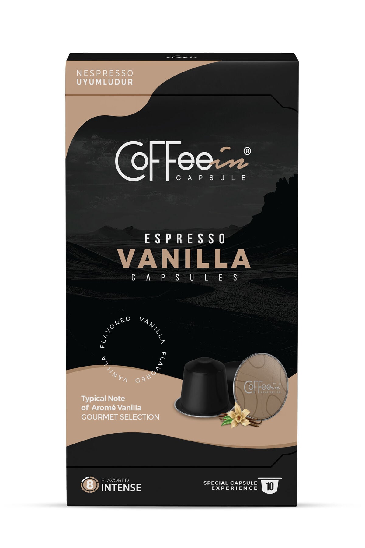 Coffeein Vanilya Aromalı Espresso Kapsül Kahve 10 Adet