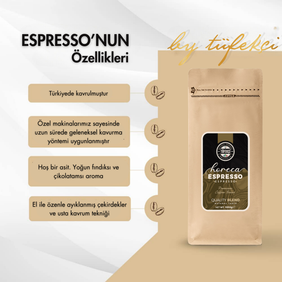 By Tüfekçi Espresso Horeca Çekirdek Kahve 1 kg – görsel 4