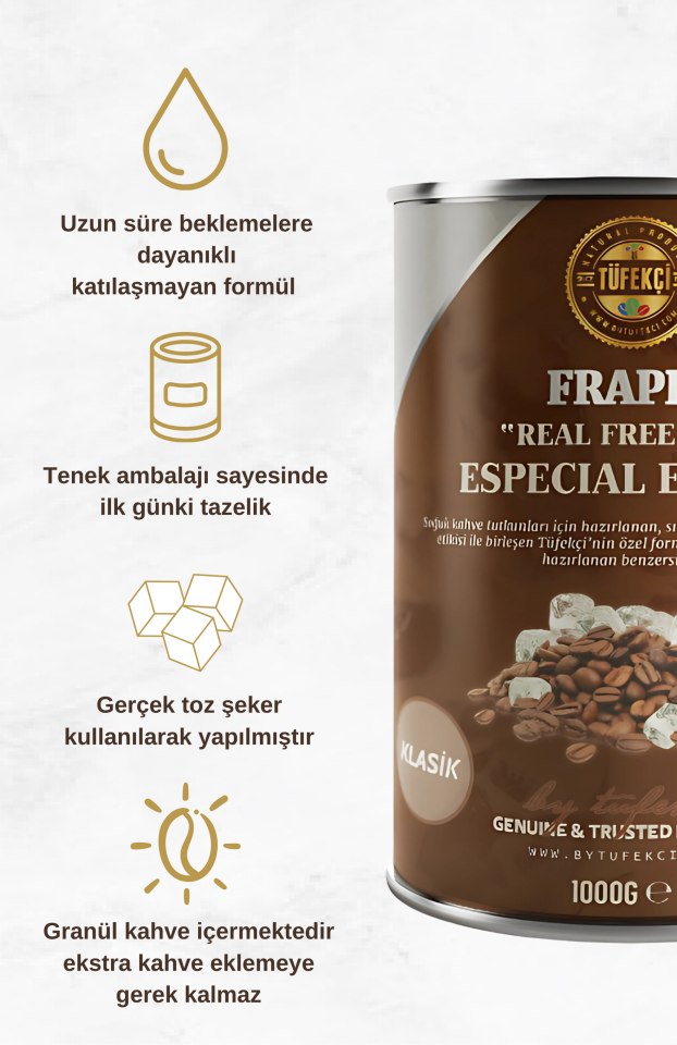 By Tüfekçi Karamel Aromalı Frappe 1000 g – görsel 2