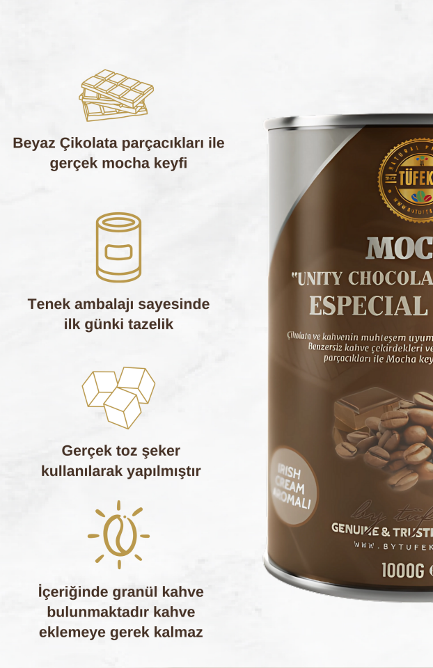 By Tüfekçi Irish Cream Mocha Hazır İçecek Tozu – 1000 g – görsel 2