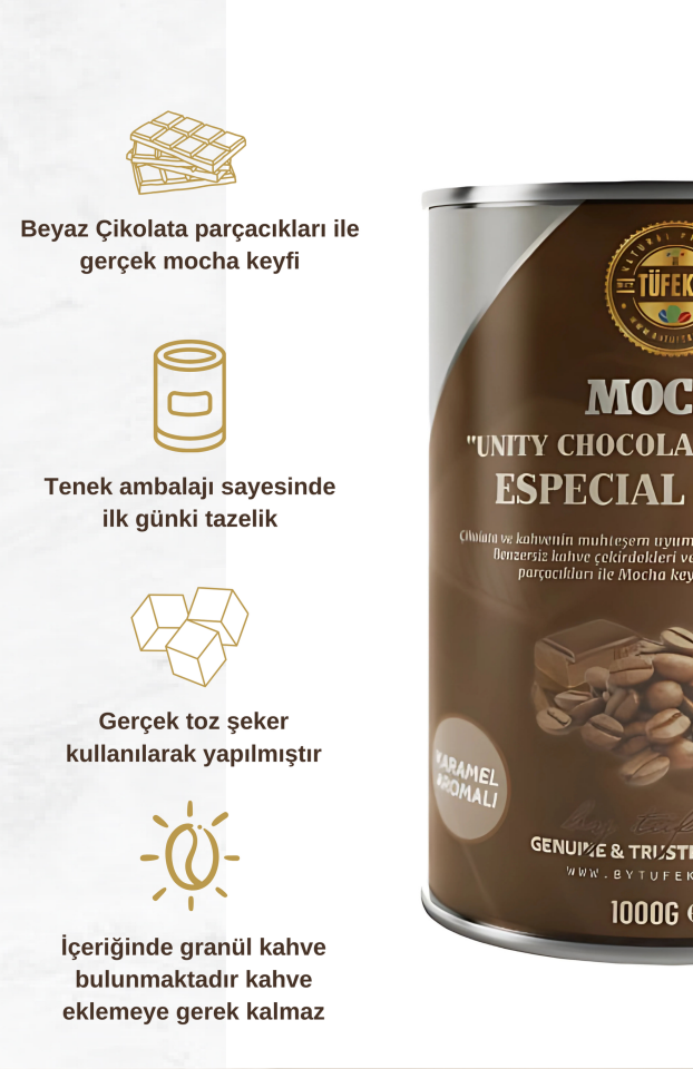 By Tüfekçi Karamel Mocha Hazır İçecek Tozu – 1000 g – görsel 2