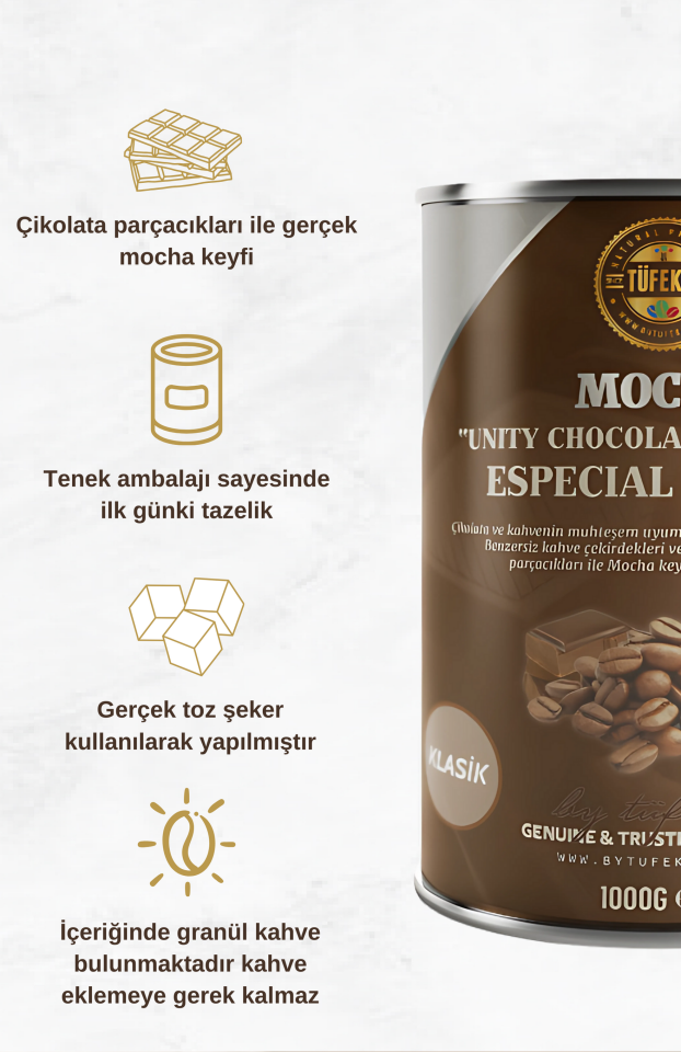 By Tüfekçi Klasik Mocha Hazır İçecek Tozu – 1000 g – görsel 2