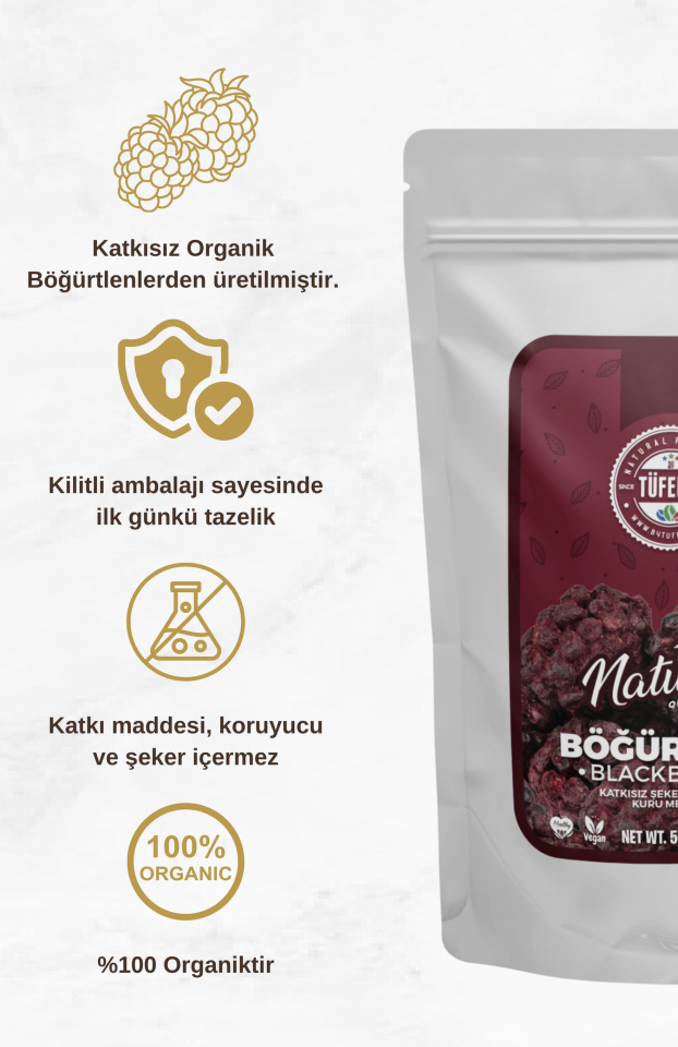 By Tüfekçi Freeze Dry Bütün Böğürtlen Kurusu – 50 g – görsel 2