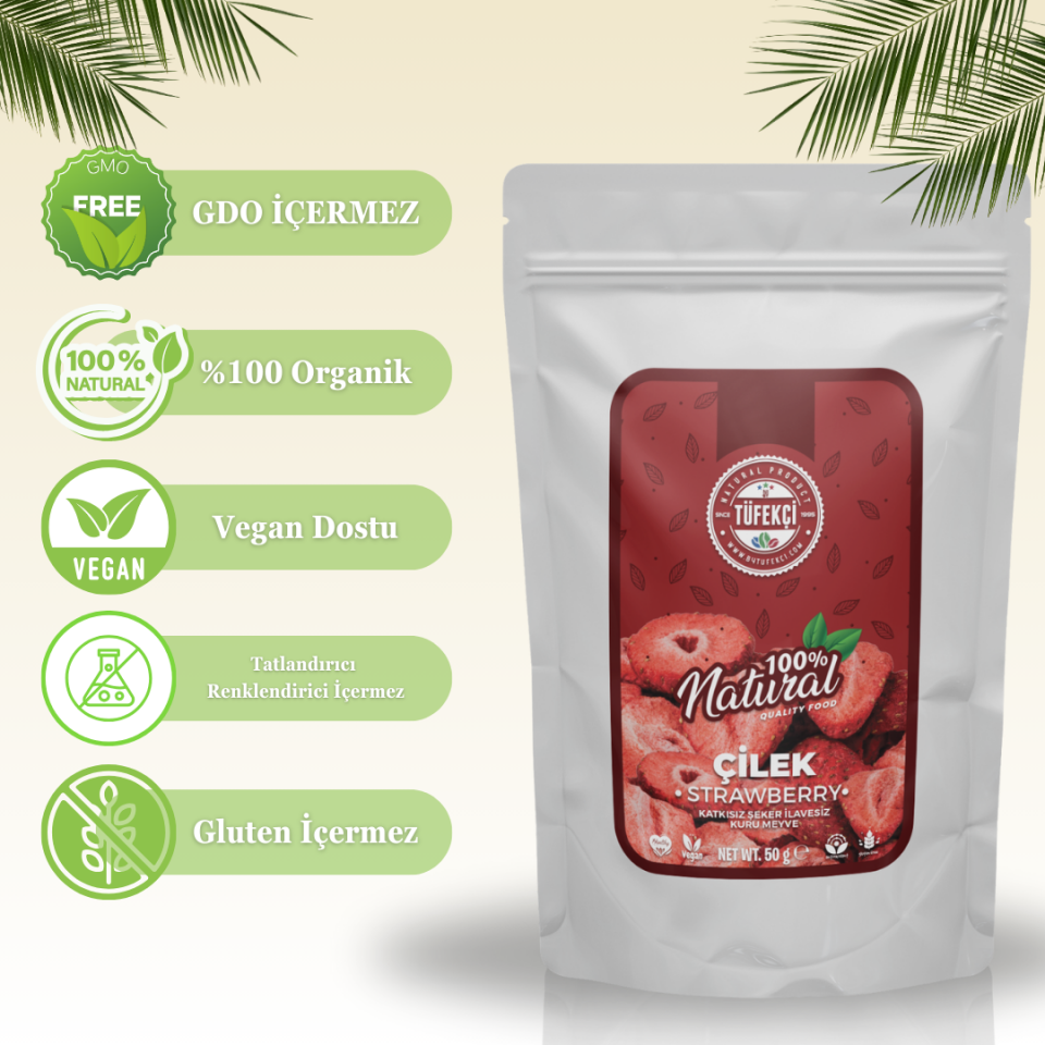 By Tüfekçi Freeze Dry Çilek Kurusu – 50 g – görsel 2