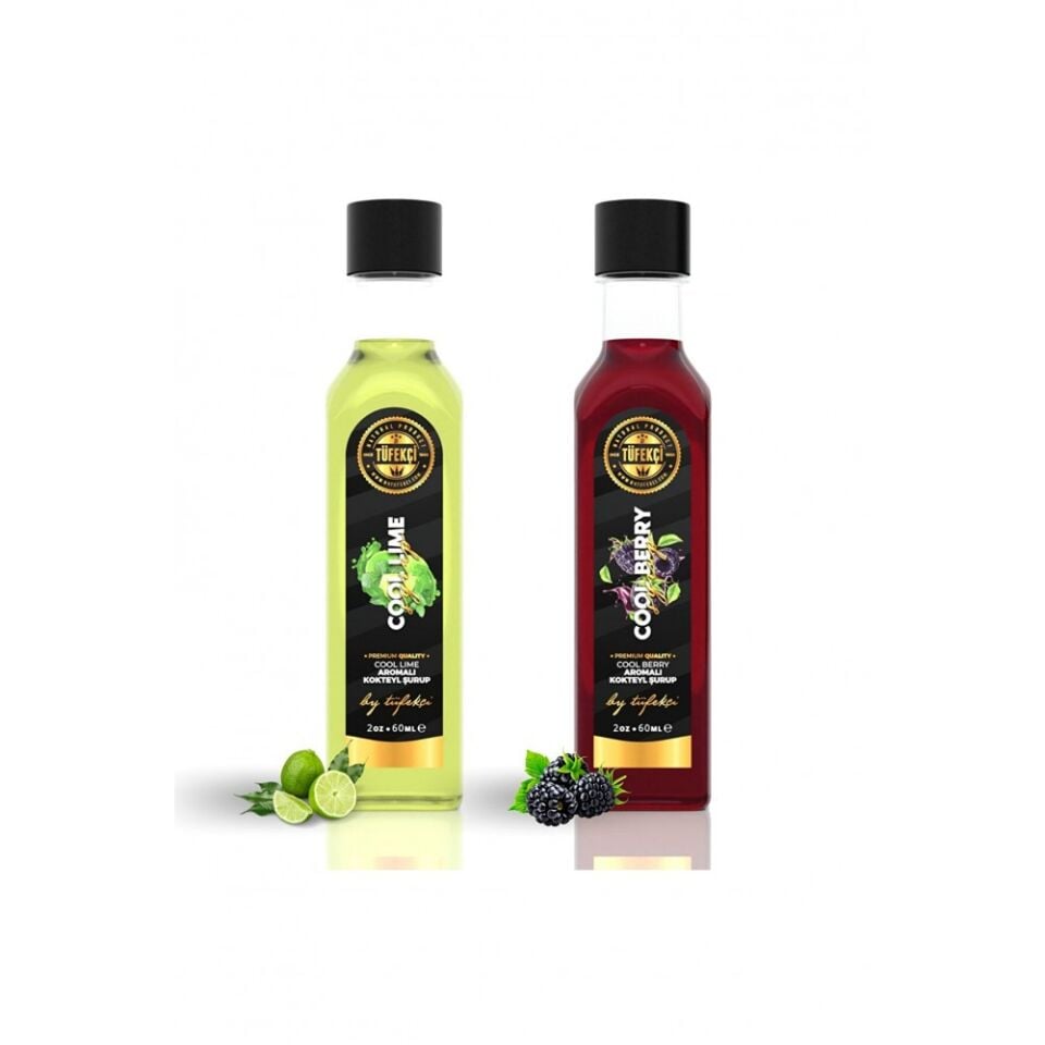 By Tüfekçi Cool Lime ve Cool Berry Konsantresi Yoğun Form Yüksek Aromalı Deneme Set 2x60