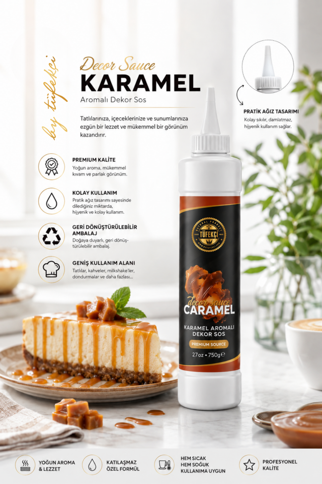 By Tüfekçi Çikolata Aromalı Dekor Sos 750 g – görsel 2