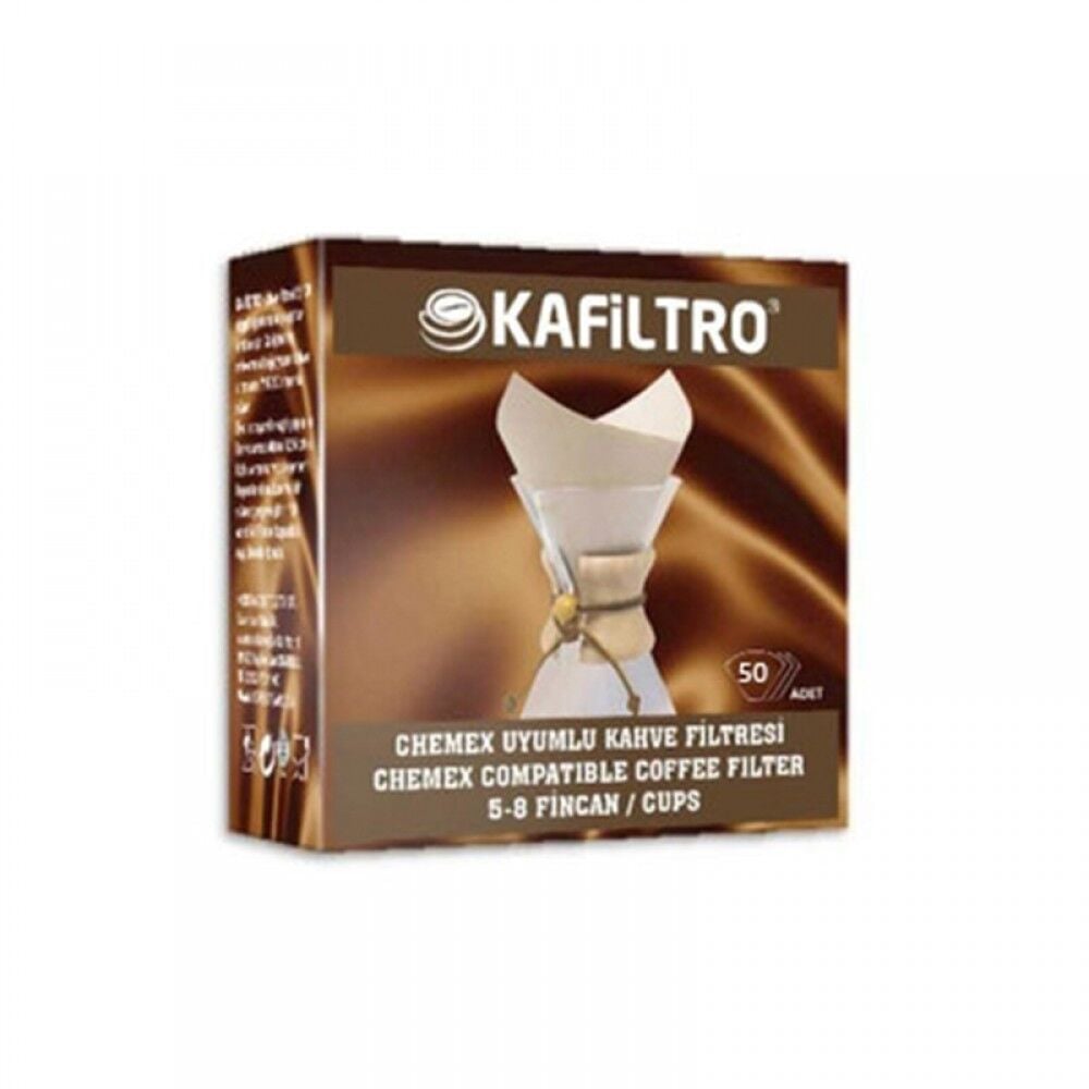 Kafiltro Chemex Uyumlu Filtre Kahve Kağıdı 5–8 Cup 50 Adet