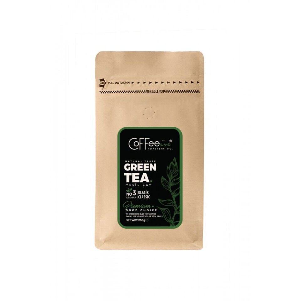 Coffeein Klasik Yeşil Çay 250 g – yan ambalaj