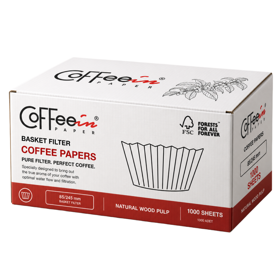 Coffeein Basic Basket Filtre Kağıdı 85/245 mm 1000 Adet