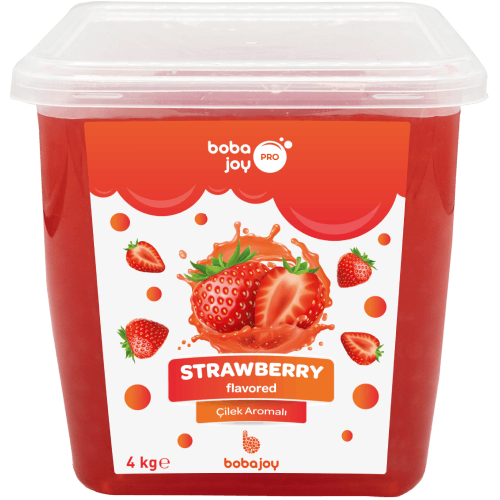 Bobajoy PRO Çilek Aromalı Popping Boba 4 kg