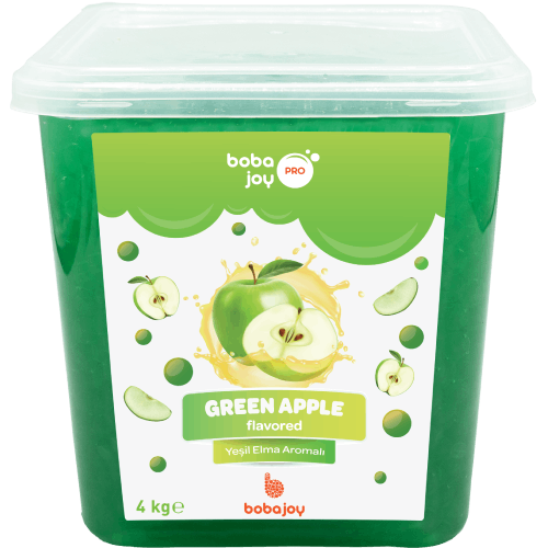 Bobajoy PRO Yeşil Elma Aromalı Popping Boba 4 kg