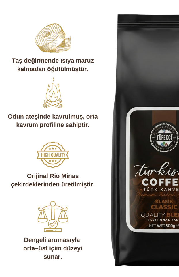 By Tüfekçi Klasik Türk Kahvesi Poşet 500 g – görsel 2