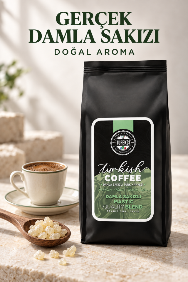 By Tüfekçi Damla Sakızlı Türk Kahvesi 500 g Poşet