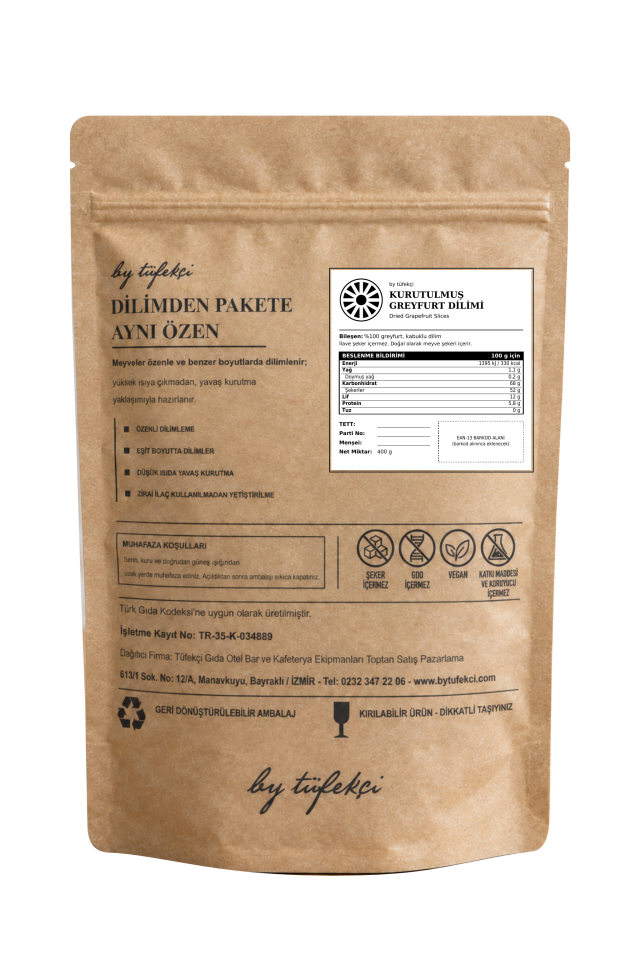 By Tüfekçi Kurutulmuş Greyfurt 400 g