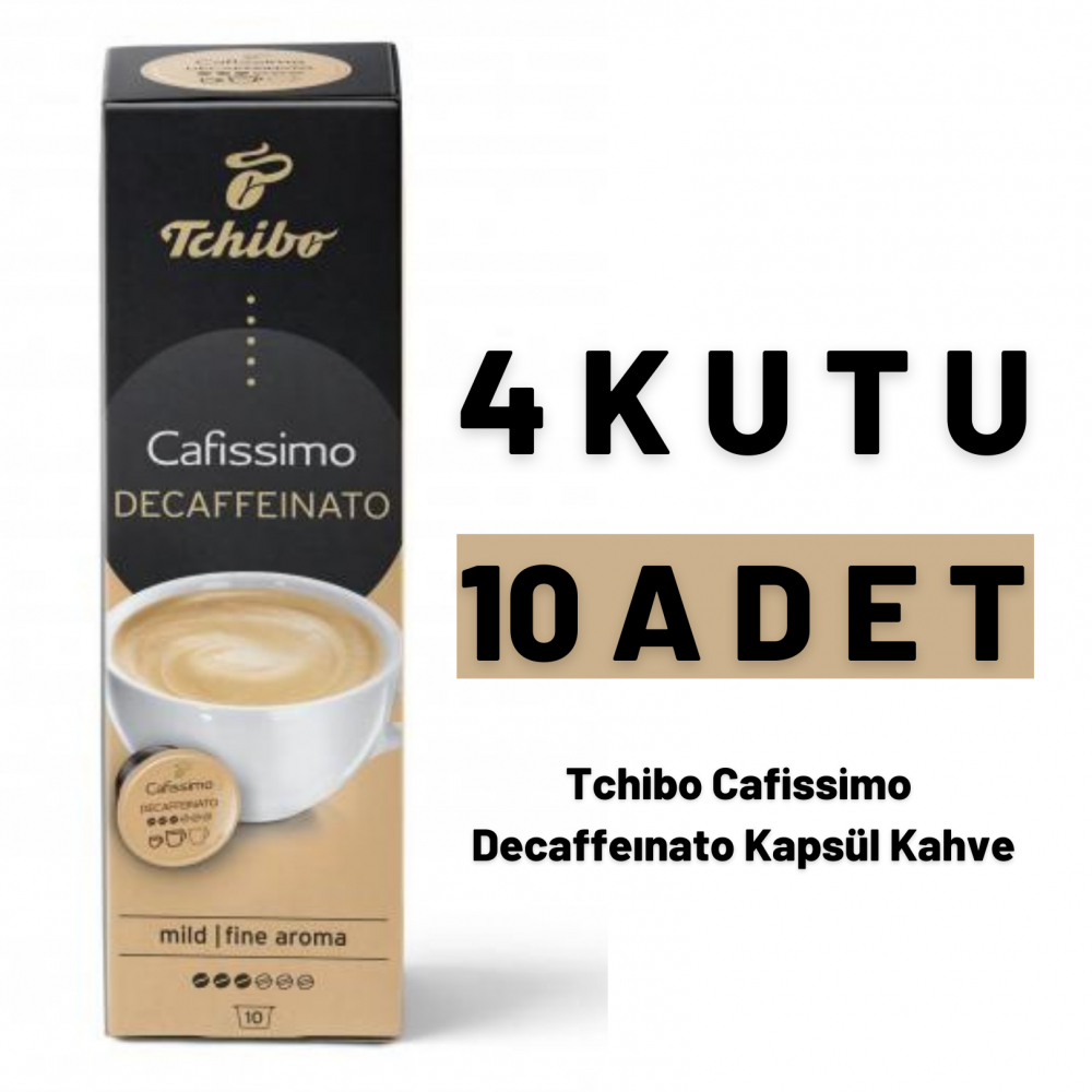 Tchibo 4 Kutu Cafissimo Kapsül Coffee Crema Decaffeinato